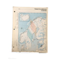 Mapa n3 PAISES ESCANDINAVOS e ISLANDIA contorno