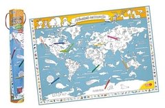 Mapa para pintar - Animales del mundo
