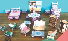 Set de muebles para casita de muñecas