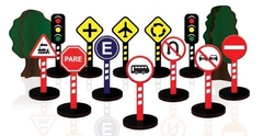 Pista para armar - Set de señales de tránsito