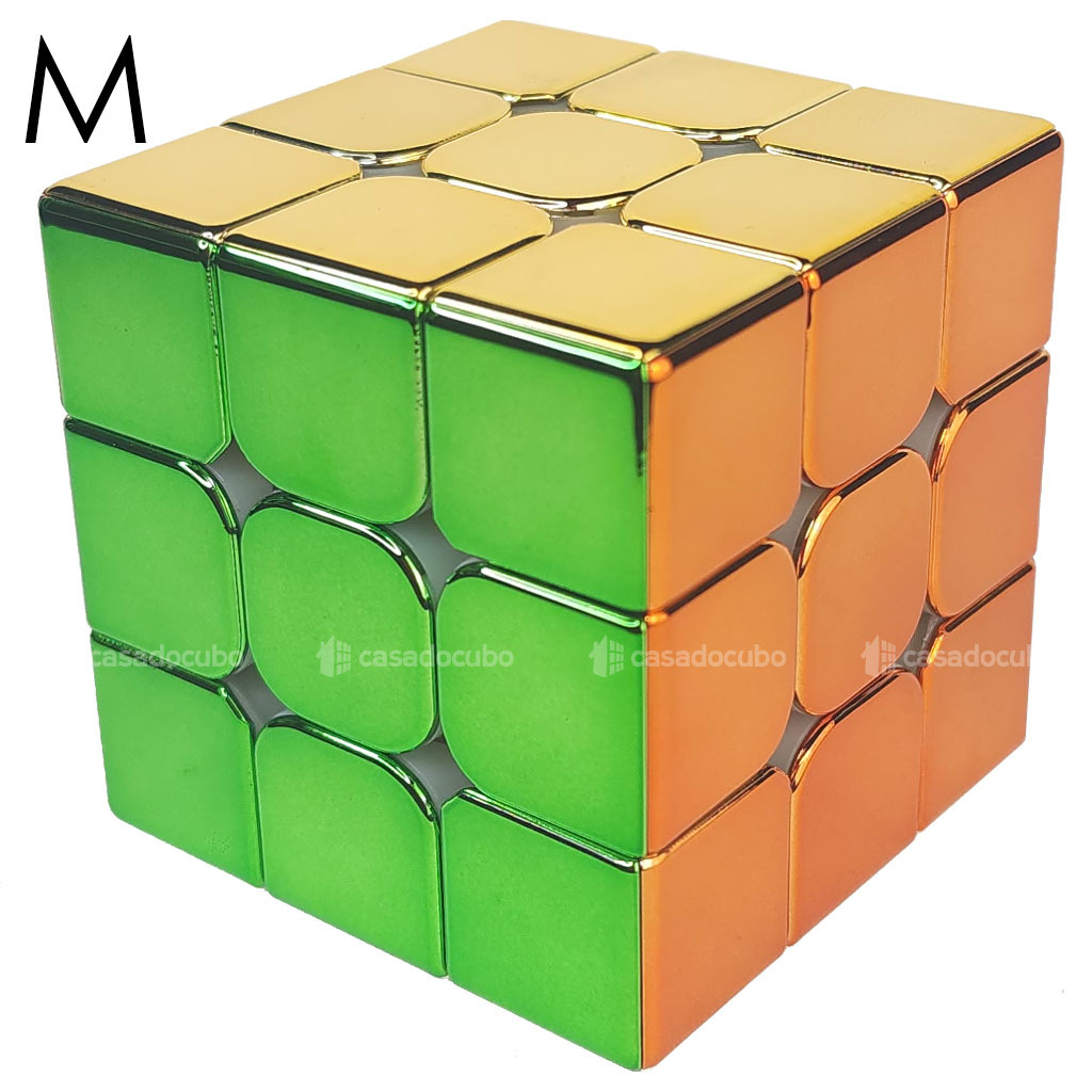 Cubo Mágico 3x3 Magnético Metálico Stickerless Cor Da Estrutura Cromado