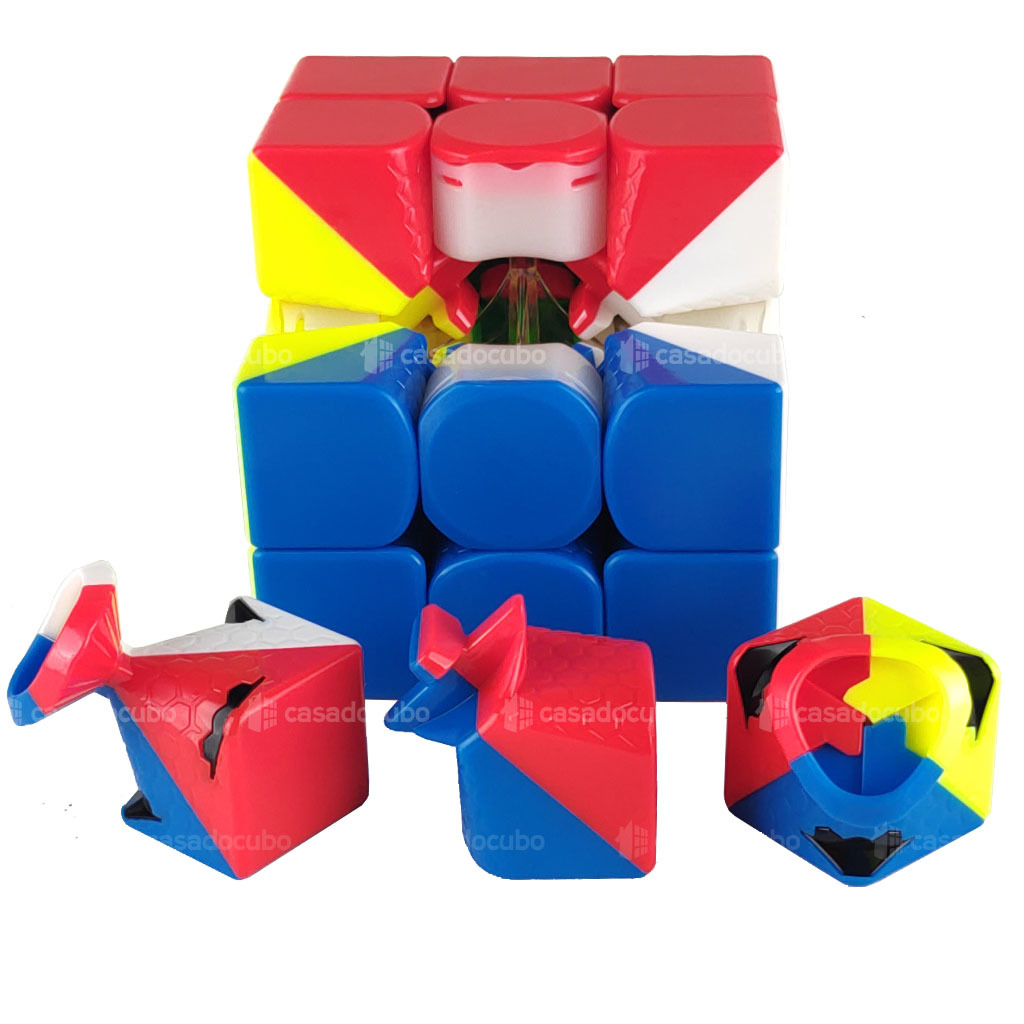 Cubo Mágico Profissional 3x3x3 GAN Monster Go V2 Magnético - Cubo