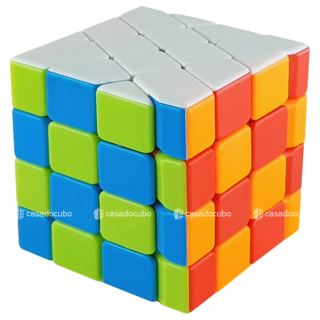 Cubo Mágico 4x4x4 Melquiades Xadrez Preto e Branco Chess Casa do Cubo
