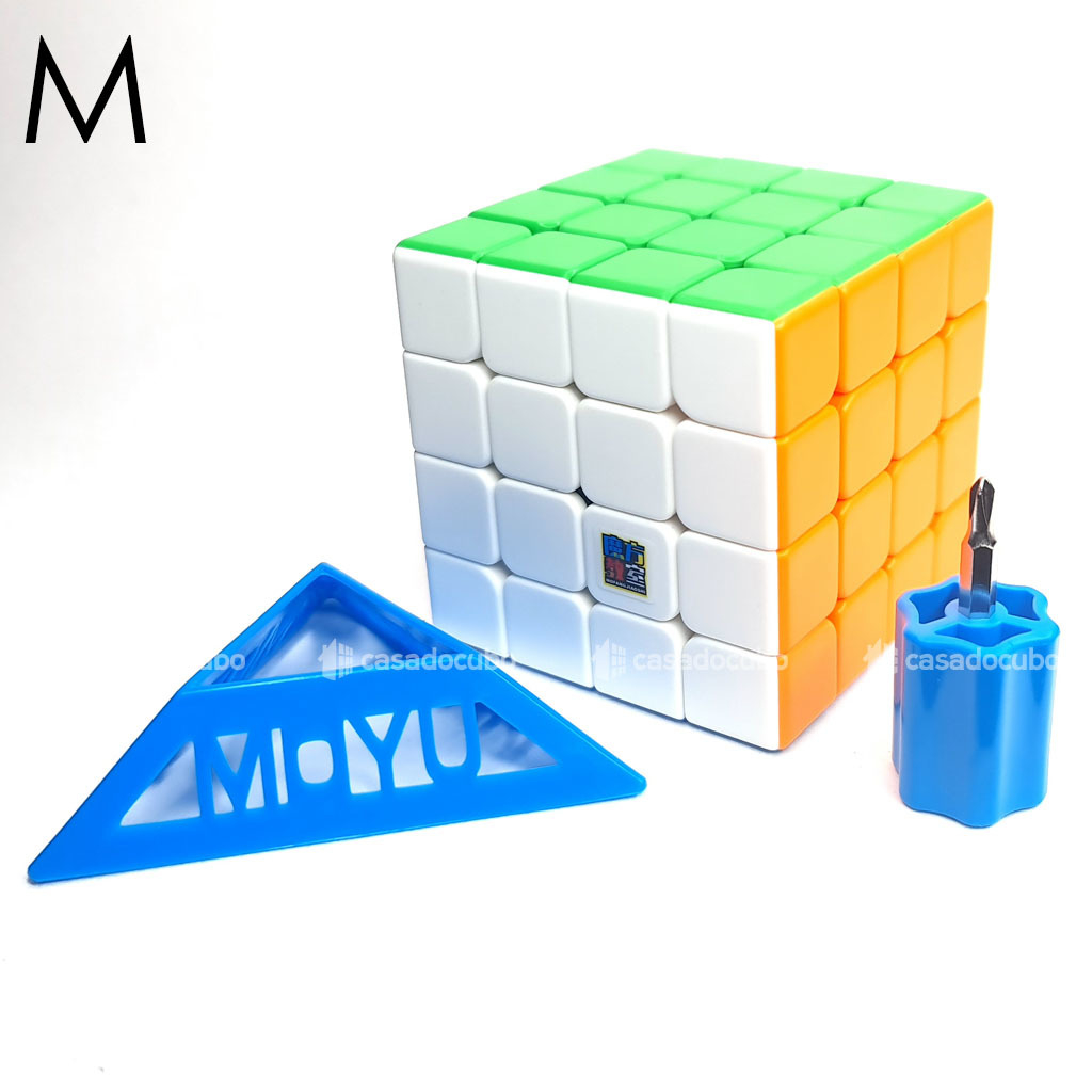 Cubo Mágico 4x4x4 Moyu RS4M Magnético Stickerless - Cuber Brasil