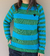 Sweater Natalie turquesa y verde en internet
