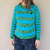 Sweater Natalie turquesa y verde - Plum Tejidos 