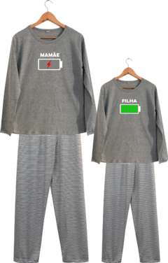 Pijama feminino longo MAMÃE BATERIA - comprar online