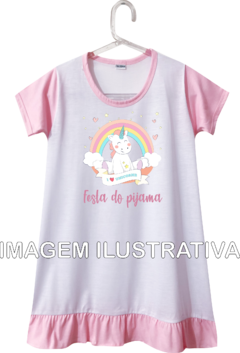 Kit 6 Pijamas Curtos Infantil Personalizados Festa do Pijama - Tear Pijamas