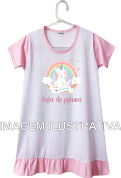 Kit 12 Pijamas Curtos Infantil Personalizados Festa do Pijama - Tear Pijamas