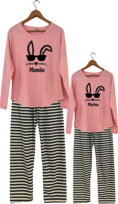 Pijama menina longo Coelho Óculos - comprar online