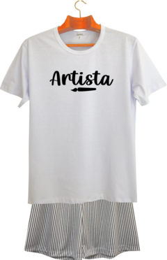 Pijama feminino curto MÃE ARTISTA - comprar online