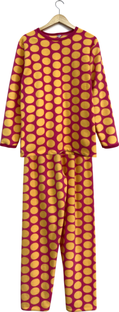 Pijama feminino longo Microsoft Bolas Amarelas