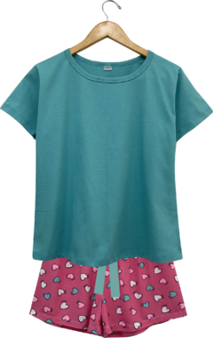 Pijama Feminino Curto CORAÇÃO