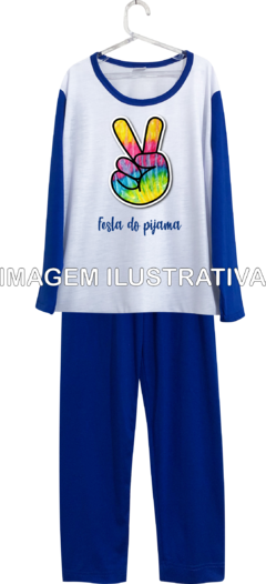 Kit 6 Pijamas Longos Infantil Personalizados Festa do Pijama - comprar online