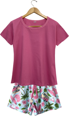 Pijama curto feminino Kombi