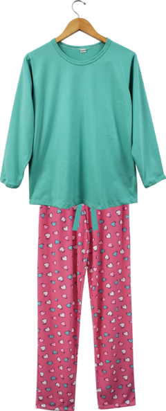 Pijama Feminino Longo Coração