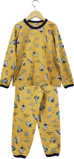 Pijama Menino Longo Espaço Amarelo
