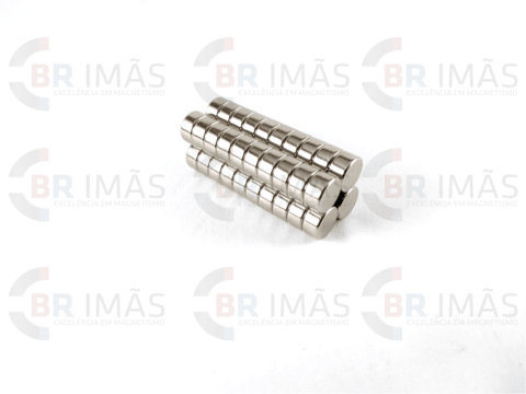 Imã Neodímio N35 Ø8x4mm - Disco - comprar online