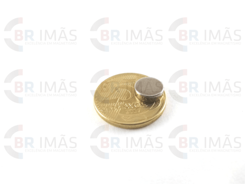 Imã Neodímio N35 Ø10x3mm - Disco - Br Imãs