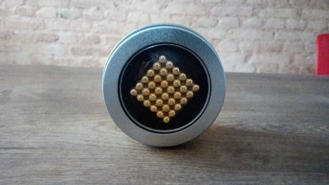 Imagem do Neocube Magnético Amarelo com 216 esferas de 5mm