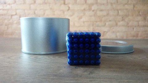 Neocube Magnético Azul com 216 esferas de 5mm - Br Imãs