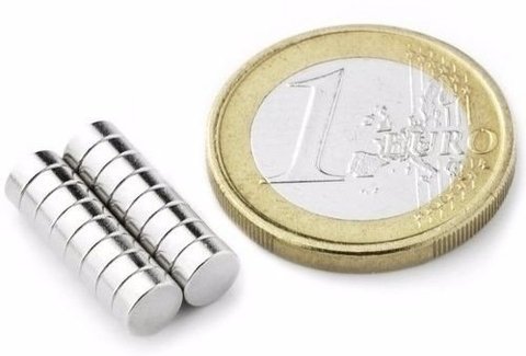 Imã Neodímio N35 Ø5x2mm - Disco na internet