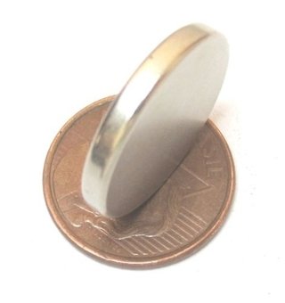 Imã Neodímio N35 Ø22x3mm - Disco