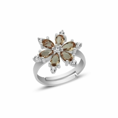 Anillo flor de loto en sultanita graduable en plata 925 MOD:R102540 APM101000