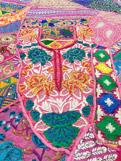 Carpeta patchwork de la India - 155x150 cm DAPM195000 - buy online
