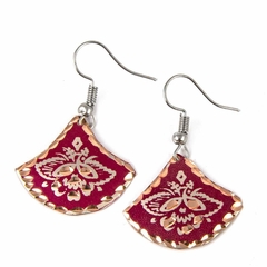 Aretes En Cobre Estampado De Gatos y Tallado a Mano APM8500 - buy online