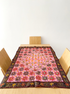 Carpeta rectangular bordada de colores de la India 120 x 85cm - Tejido Rombo APM75000 - comprar online