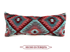 Forro de cojín Antep largo Dodurga - Azul con vinotinto - buy online