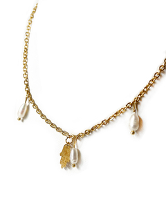 Collar mano de Fátima con perlas APM21250 - buy online