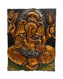 Cuadra Ganesh en madera - Dorado APM78000 - comprar online