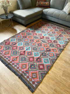 Tapete Kilim Diseño Antep 250x160 cm - Dodurga Café con morado APM149600 - comprar online