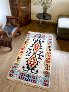 Kilim Rug Ushak Design 150x80 cm - Elibelinde red APM49000 - buy online