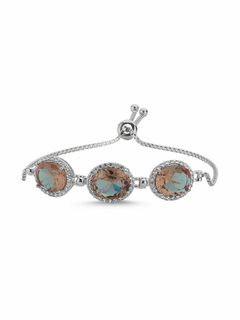 Pulsera Sultanita con 3 Piedras Ovaladas