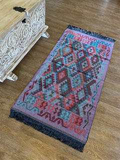 Tapete Kilim Diseño Antep 120x60 cm - Kayi Cafe con morado APM34128 - comprar online