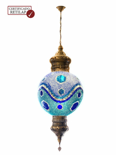 Lámpara turca de techo #10 - Onda Azul (Solo disponible para recogida en la tienda Bogotá) - comprar online
