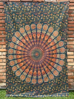 Mandala Sencilla de la India Pintada a Mano 140x210cm - APM36400