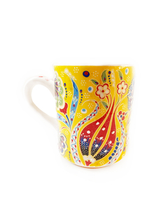 Mug en cerámica hecho y pintado a mano - Amarillo on internet