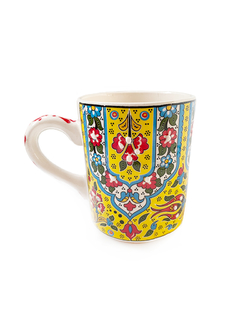 Mug en cerámica hecho y pintado a mano - Amarillo APM21000 - comprar online