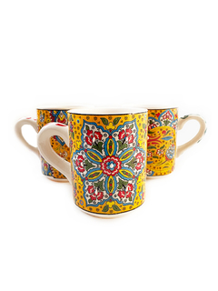 Mug en cerámica hecho y pintado a mano - Amarillo Mostaza APM21000 - Hecho en Turquía