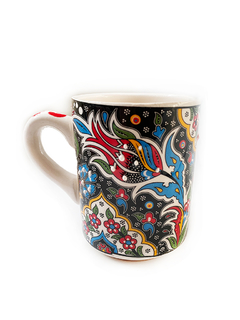 Mug en cerámica hecho y pintado a mano - Negro APM21000 - comprar online