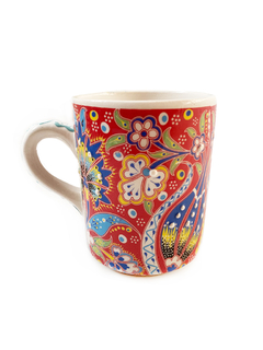 Mug en cerámica hecho y pintado a mano - Rojo APM21000 - comprar online