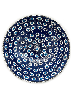 Vasija en Cerámica 25 cm - Ojo Turco Azul APM95000