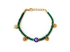 Pulsera harem con monedas de Tughra - Verde APM7700 - comprar online