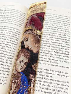 Separador de libros religiosos - La Virgen y El Niño - Rojo APM3500