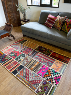 Tapete Kilim Patchwork 180x120 cm - comprar online