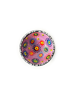 Vasija en Cerámica 8cm Ojo Turco Relieve - Morada APM6000